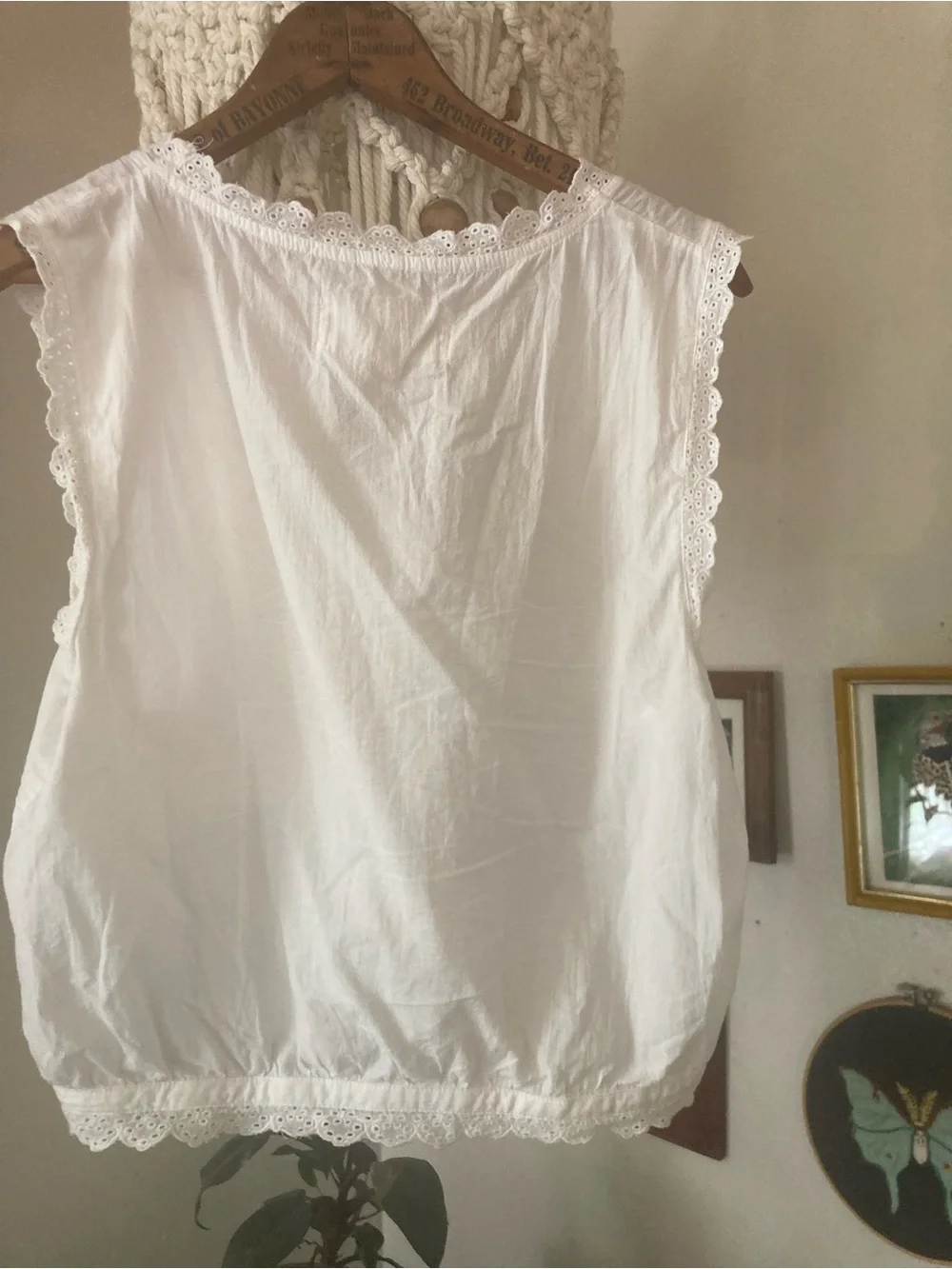 Mollusk Helena sleeveless white top tank shirt white size Medium - Picture 7 of 8
